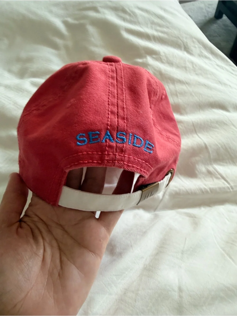 Harding Lane Baseball Cap with Shark Embroidery and Seaside Embroidery on back